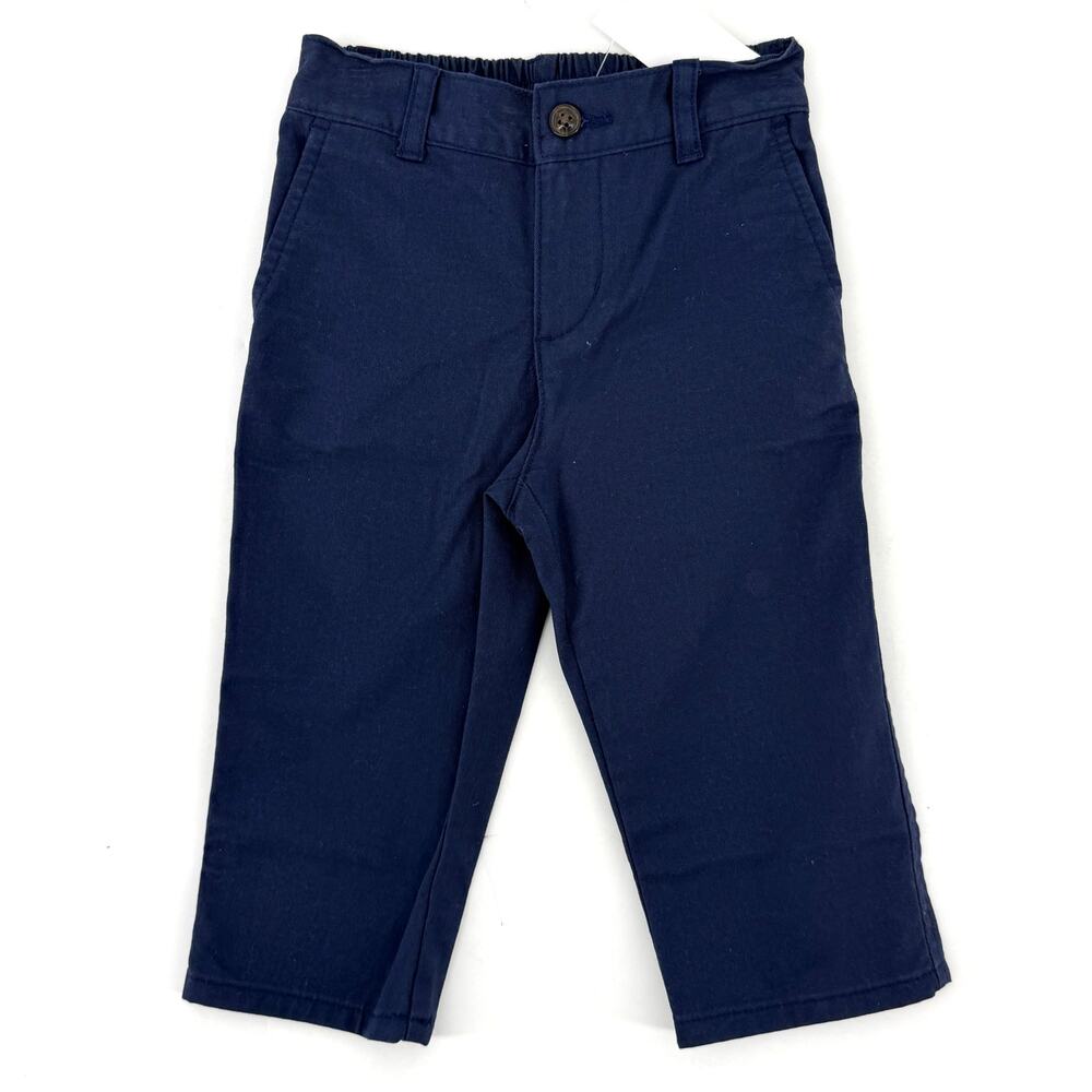 Ralph Lauren Navy Blue Chino Dress Pants Baby Boy Sz 12 Months Polo Pony Logo